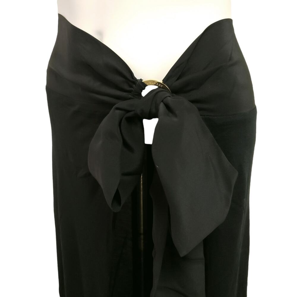 KIKI DE MONTPARNASSE sarong swim cover up resort wear skirt dress black OS NEW - Picture 4 of 11